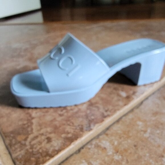 Gucci Jelly Sky-blue Sandal Sz. 36 - Picture 7 of 12